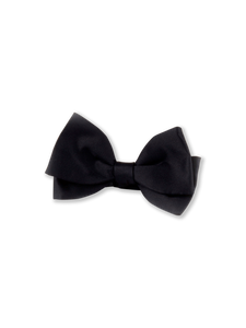 Stenstroms Black Silk Bow Tie, Pre-Tied