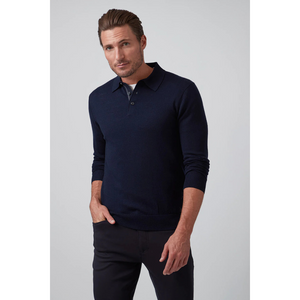 Raffi The Logan Long Sleeves 2-Button Polo Sweater