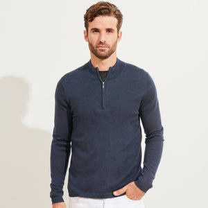 Patrick Assaraf 14GG Xfine Merino 1/4 Zip Mock – BOBBY LONDON