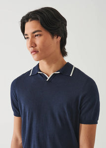 Patrick Assaraf Cotton Cupro Tipped Polo