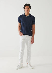 Patrick Assaraf Cotton Cupro Tipped Polo